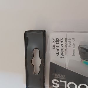 I Tools slant tip tweezers w/ styling tool & brow stencil